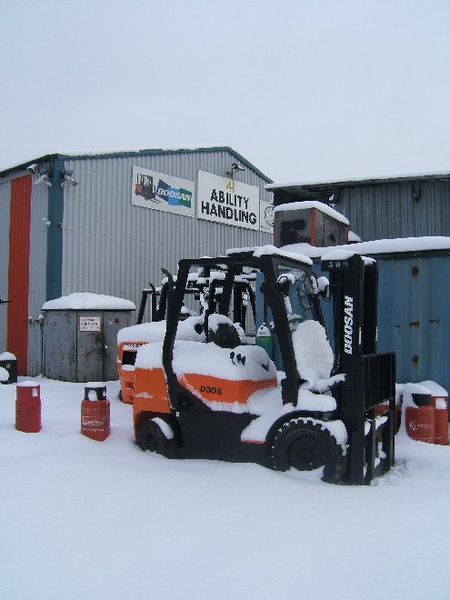 We are snowed under with Doosan forklifts!